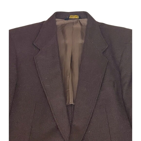 Vintage Haggar‎ Sport Coat Blazer Mens 42R Brown Tweed Vintage - Picture 3 of 12